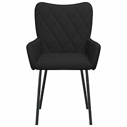 Acheter Maison Chic Lot de 2 Chaises à manger | Chaise de salle à manger cuisine noir tissu -GKD82721