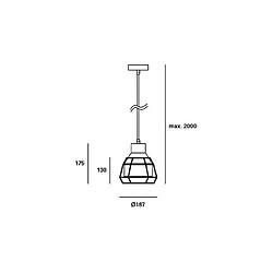 Leds C4 Suspension décorative KING 1 Ampoule