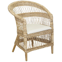 Aubry Gaspard Fauteuil malawi en poelet et teck - outdoor.