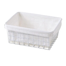 panier de fer panier salle de bain cuisine panier de rangement blanc sans entoilage panier à linge de rangement