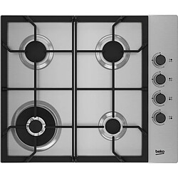 Acces Editions Beko HIBW64125SX plaque Acier inoxydable Intégré (placement) 61 cm Gaz 4 zone(s)