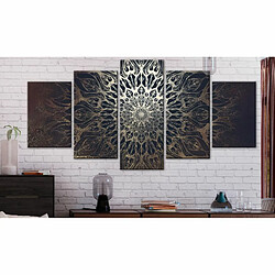 Paris Prix Tableau Imprimé 5 Panneaux Hypnosis Brown Wide 100 x 200 cm