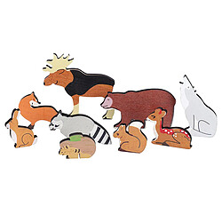 puzzles d'animaux en bois pour les tout-petits 1-3 3d Puzzles pour enfants, puzzles pour tout-petits pour enfants, jeux d'apprentissage préscolaire, jouets éducatifs haut de gamme pour garçons et filles,