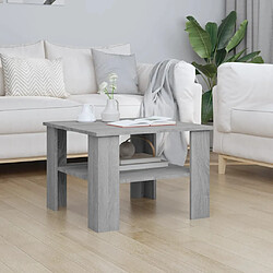 vidaXL Table basse Sonoma gris 60x60x42 cm Bois d'ingénierie 