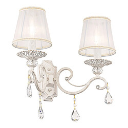 Avis MAYTONI Applique Bougie Blanche avec Or et Cristal, 2 Lumières, E14