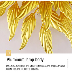 Acheter Universal Lumière murale en forme de feuille créative chambre à coucher livre apprendre aluminium salle à manger salle à manger éclairage