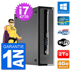 PC HP ProDesk 400 G1 SFF Intel i7-4770 RAM 4Go Disque Dur 2To Windows 10 Wifi · Occasion 