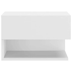 Acheter vidaXL Table de chevet murale Blanc