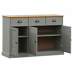 Acheter Maison Chic Buffet commode,console avec tiroirs pour rangement VIGO 113x40x75 cm gris bois massif de pin -MN22422