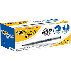 BIC Velleda 1721 Feutres Effaçables à Sec - Bleu, Boîte de 24