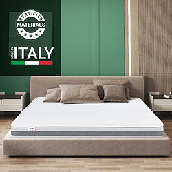 The White Stone Matelas Double 140x170 à mémoire orthopédique | Hauteur 16 cm | Made in Italy