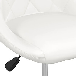 Acheter vidaXL Tabouret de bar Blanc Similicuir