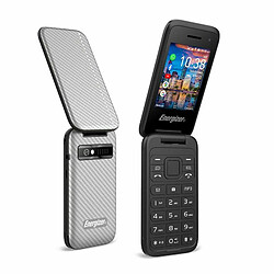 Mgm Energizer - Mobile à Clapet E282SC - Téléphone Portle Double Sim - 4G LTE - Garanti 3 Ans - Argenté