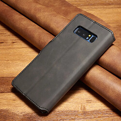 Etui en PU style rétro noir pour votre Samsung Galaxy Note 8