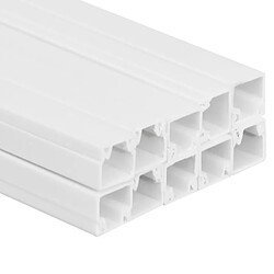 Acheter vidaXL Goulotte de câble 15x10 mm 10 m PVC