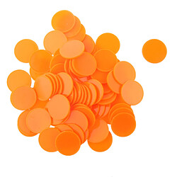 100x 25 Mm En Plastique Casino Jetons De Poker Bingo Marqueurs Jeton Jouet Cadeau Orange