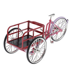 Échelle 1:10 Alliage Diecast Racing Tricycle Vélo Modèle De Jouet Table Décor Rouge