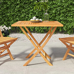 vidaXL Table pliable de jardin 85x85x76 cm Bois de teck solide