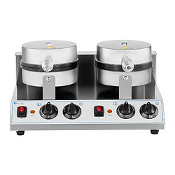 Helloshop26 Gaufrier double rond 2 600 watts inox 14_0004855 pas cher