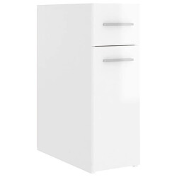 vidaXL Armoire d'apothicaire Blanc brillant Bois d’ingénierie