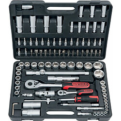 Kstools KS Tools 911.0694 Coffret de douilles F6 1/4''-1/2'' CHROMEmat 94 pièces 