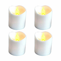 Paris Prix Lot de 4 Bougies Pilier LED 5cm Blanc