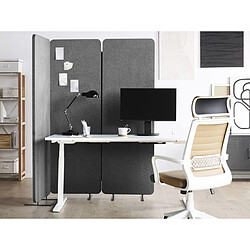 Acheter Beliani Cloison amovible de bureau 184 x 184 cm Gris STANDI