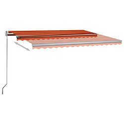 Maison Chic Auvent automatique | Store banne extérieur | Marquise sur pied 450x300 cm Orange/marron -MN79332 pas cher