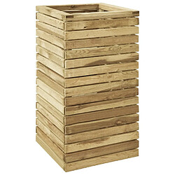 Maison Chic Jardinière,Lit surélevé de jardin - Bac à fleurs - pot de fleur 50x50x100 cm Bois de pin imprégné -GKD42782