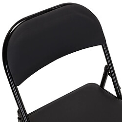 Chaise visiteur / Chaise de conférence / Pliante TUDELA Similicuir Noir hjh OFFICE pas cher