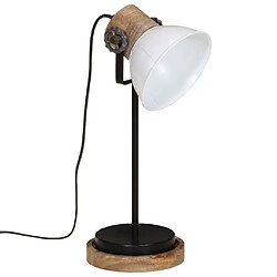 vidaXL Lampe de bureau 25 W blanc 17x17x50 cm E27