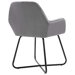 Acheter Maison Chic Lot de 2 Chaises à manger,Chaise pour cuisine,Solide Structure gris velours -MN89357