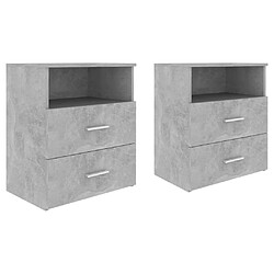 Maison Chic Lot de 2 Tables de chevet,Table de nuit,Table d'appoint pour salon Gris béton 50x32x60 cm -MN23300