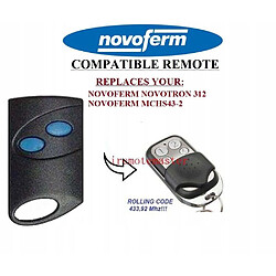 GUPBOO Télécommande Universelle de Rechange pour NOVOFERM NOVOTRON 312, NOVOFERM MCHS43-2 433.9