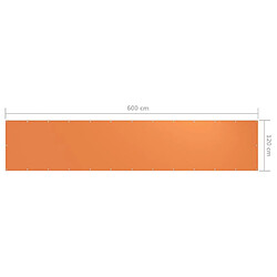 Acheter vidaXL Écran de balcon Orange 120x600 cm Tissu Oxford