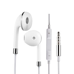 Wewoo Écouteurs argent pour iPhone, Galaxy, Huawei, Xiaomi, LG, HTC et autres smartphone intra-auriculaires Body 3,5 mm avec contrôle de ligne ampli Mic, 