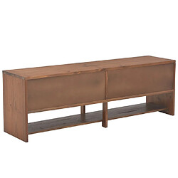 Avis Maison Chic Meuble TV scandinave avec 4 tiroirs - Banc TV pour salon 120x30x40 cm Bois massif de sapin -MN17113