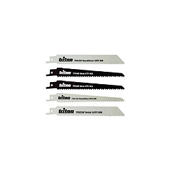 Assortiment de 5 lames de scie sabre 150 mm Bois - Métal - 954242 - Triton 