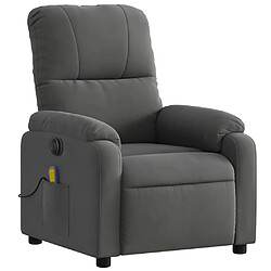 Avis Maison Chic Fauteuil Relax pour salon, Fauteuil inclinable de massage électrique gris foncé -GKD96760