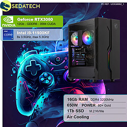 Sedatech PC Gamer • Intel i9-11900KF • RTX3060 • 16 Go RAM • 1To SSD M.2 • sans OS