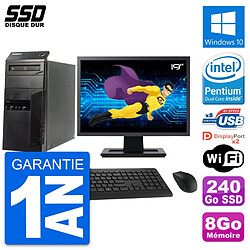 PC Tour Lenovo M83 Ecran 19" Intel G3220 RAM 8Go SSD 240Go Windows 10 Wifi - Occasion