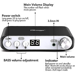 Avis Universal Q100 2.1 canal hifi bluetooth 5.0 amplificateur de puissance classe d mini haut-parleur stéréo haut-parleur woofer