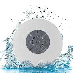 Yonis Enceinte Bluetooth Waterproof Portable Mini Subwoofer Pour Douche Mains-Libres Avec Micro Enceinte Bluetooth Waterproof Portable Mini Subwoofer Pour Douche Avec Micro Intégré Blanc YONIS