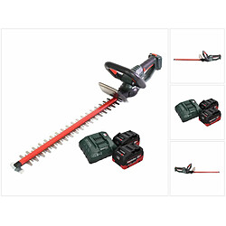 Metabo HS 18 LTX 45 Taille-haie sans fil 18 V 43 cm + 2x Batteries 8,0 Ah + Chargeur