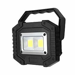 Justgreenbox Lampe de travail LED 30W pour le camping en plein air, la randonnée, la pêche, la réparation de voiture d'urgence, Noir