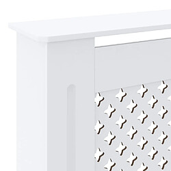 vidaXL Cache-radiateur MDF Blanc 205 cm pas cher