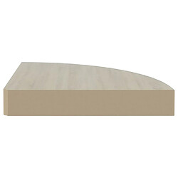 Acheter vidaXL Étagère d'angle murale Chêne et blanc 35x35x3,8 cm MDF