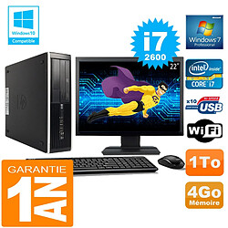 PC HP Compaq 8300 SFF Core I7-2600 Ram 4Go Disque 1 To Wifi W7 Ecran 22" - Occasion