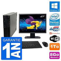 PC Lenovo M82 SFF Ecran 27" Intel G630 RAM 8Go Disque Dur 1To Windows 10 Wifi · Occasion 