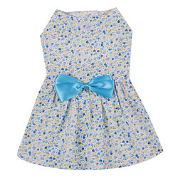 Pet Dress Dogs Puppy Skirt Floral Vêtements Summer Spring Party Outfit M Blue